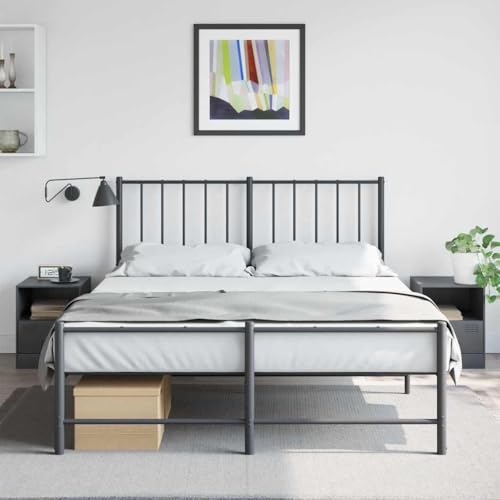 LVHUIDEH Nachttische 2er Set Anthrazit 34,5x39x44 cm Stahl von LVHUIDEH