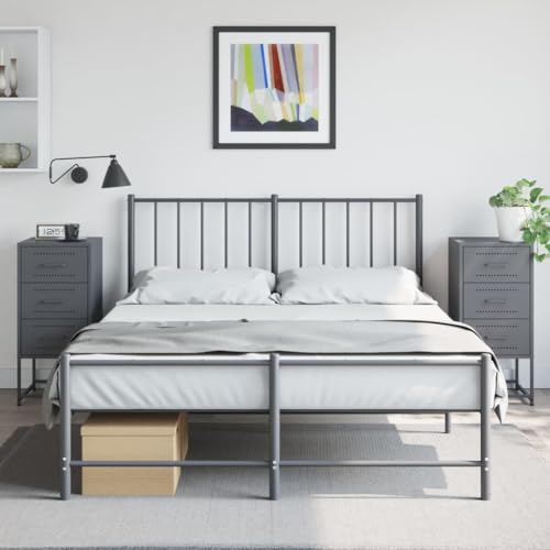 LVHUIDEH Nachttische 2er Set Anthrazit 36x39x78 cm Stahl LVHUIDEH Nachttische 2er Set Anthrazit 36x39x78 cm Stahl von LVHUIDEH
