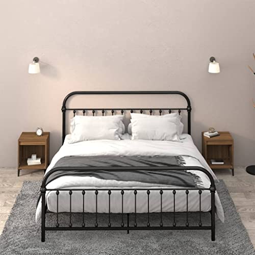 LVHUIDEH Nachttische 2er Set Braun Eichen-Optik 40x35x50 cm von LVHUIDEH