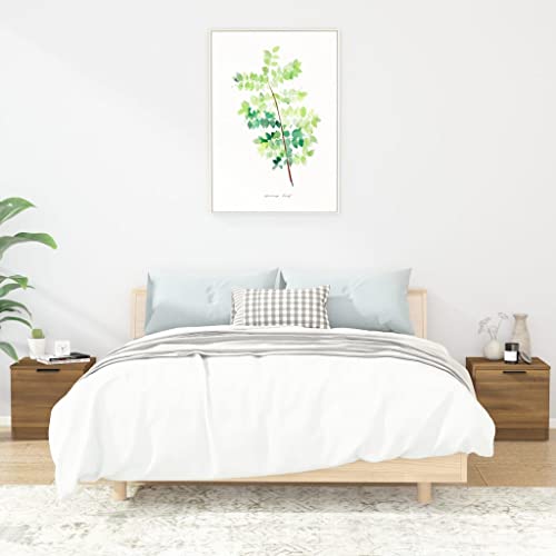 LVHUIDEH Nachttische 2er Set Braun Eichen-Optik 40x39x40 cm von LVHUIDEH