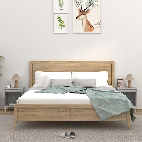 LVHUIDEH Nachttische 2er Set Grau Sonoma 40x35x50 cm LVHUIDEH Nachttische 2er Set Grau Sonoma 40x35x50 cm von LVHUIDEH