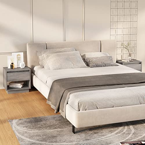 LVHUIDEH Nachttische 2er Set Grau Sonoma 45x34x44 cm Holzwerkstoff LVHUIDEH Nachttische 2er Set Grau Sonoma 45x34x44 cm Holzwerkstoff von LVHUIDEH
