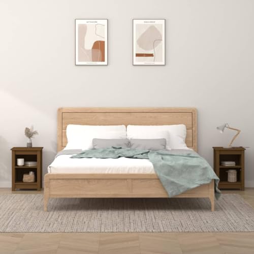 LVHUIDEH Nachttische 2er Set Honigbraun 40x35x55 cm Massivholz Kiefer LVHUIDEH Nachttische 2er Set Honigbraun 40x35x55 cm Massivholz Kiefer von LVHUIDEH