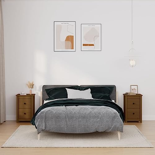 LVHUIDEH Nachttische 2er Set Honigbraun 40x35x61,5 cm Massivholz Kiefer LVHUIDEH Nachttische 2er Set Honigbraun 40x35x61,5 cm Massivholz Kiefer von LVHUIDEH