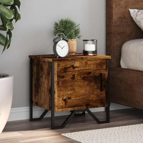LVHUIDEH Nachttische 2er Set Räuchereiche 40x30x40 cm Holzwerkstoff von LVHUIDEH