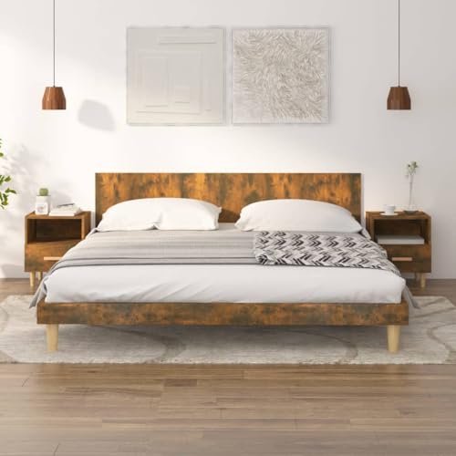 LVHUIDEH Nachttische 2er Set Räuchereiche 40x35x47 cm LVHUIDEH Nachttische 2er Set Räuchereiche 40x35x47 cm von LVHUIDEH