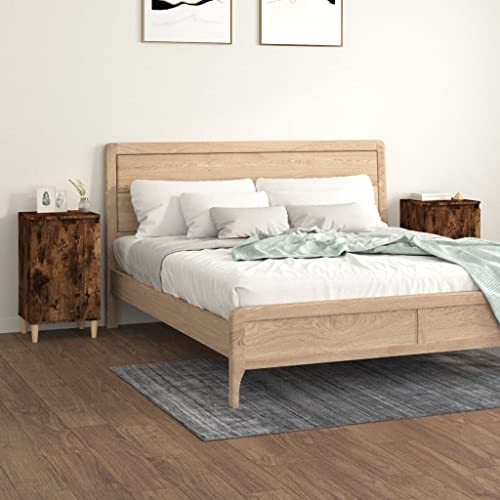 LVHUIDEH Nachttische 2er Set Räuchereiche 40x35x70 cm Holzwerkstoff von LVHUIDEH