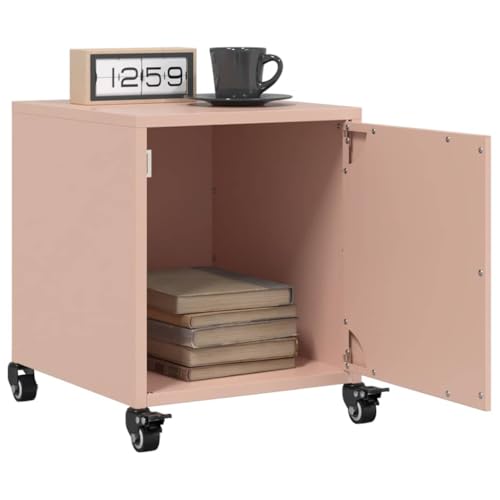 LVHUIDEH Nachttische 2er Set Rosa 36x39x43,5 cm Stahl von LVHUIDEH