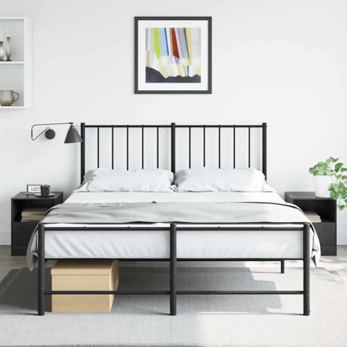 LVHUIDEH Nachttische 2er Set Schwarz 34,5x39x44 cm Stahl von LVHUIDEH