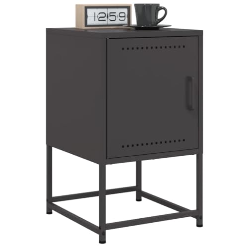 LVHUIDEH Nachttische 2er Set Schwarz 36x39x60,5 cm Stahl LVHUIDEH Nachttische 2er Set Schwarz 36x39x60,5 cm Stahl von LVHUIDEH