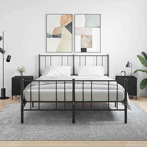 LVHUIDEH Nachttische 2er Set Schwarz 40x35x47,5 cm Holzwerkstoff von LVHUIDEH