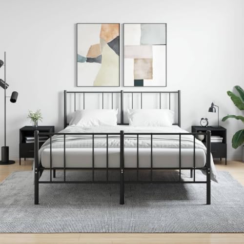LVHUIDEH Nachttische 2er Set Schwarz 40x35x47,5 cm Holzwerkstoff von LVHUIDEH