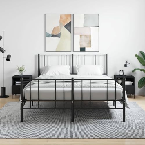 LVHUIDEH Nachttische 2er Set Schwarz 40x35x47,5 cm Holzwerkstoff von LVHUIDEH