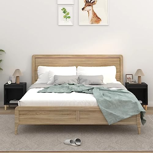 LVHUIDEH Nachttische 2er Set Schwarz 40x35x50 cm von LVHUIDEH