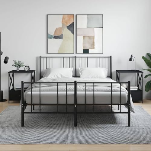 LVHUIDEH Nachttische 2er Set Schwarz 50x41x65 cm Holzwerkstoff LVHUIDEH Nachttische 2er Set Schwarz 50x41x65 cm Holzwerkstoff von LVHUIDEH