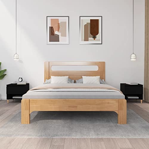 LVHUIDEH Nachttische 2er Set Schwarz 50x46x50 cm Holzwerkstoff von LVHUIDEH