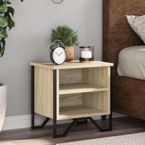 LVHUIDEH Nachttische 2er Set Sonoma Eiche 40x30x40 cm Holzwerkstoff von LVHUIDEH