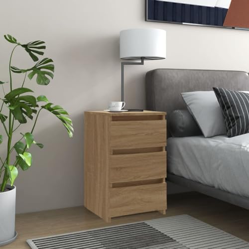 LVHUIDEH Nachttische 2er Set Sonoma-Eiche 40x35x62,5 cm Holzwerkstoff von LVHUIDEH