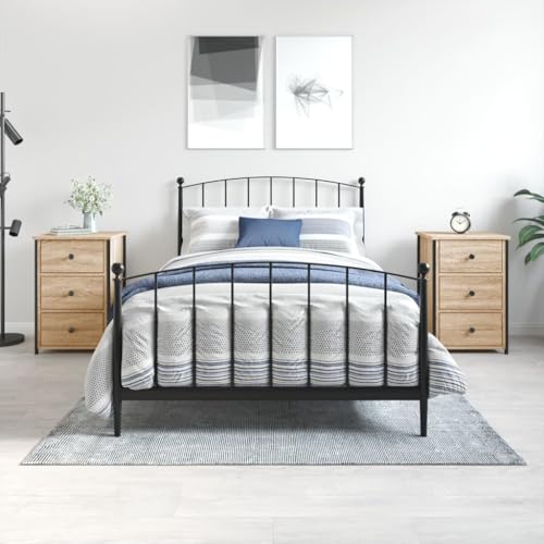 LVHUIDEH Nachttische 2er Set Sonoma-Eiche 40x36x60 cm Holzwerkstoff von LVHUIDEH