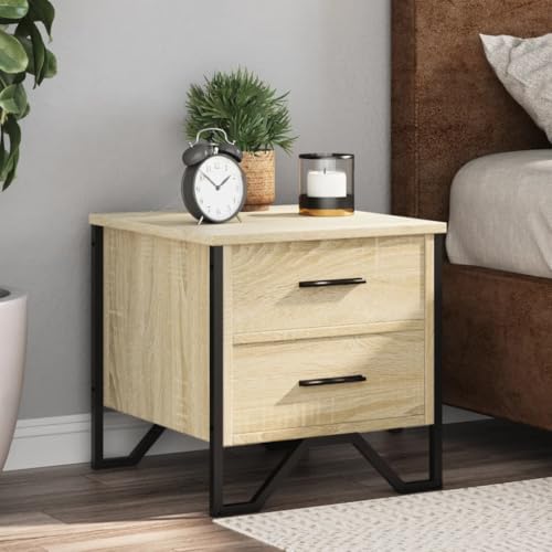 LVHUIDEH Nachttische 2er Set Sonoma-Eiche 40x41x40 cm Holzwerkstoff von LVHUIDEH