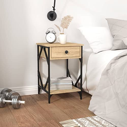 LVHUIDEH Nachttische 2er Set Sonoma-Eiche 40x42x60 cm Holzwerkstoff von LVHUIDEH