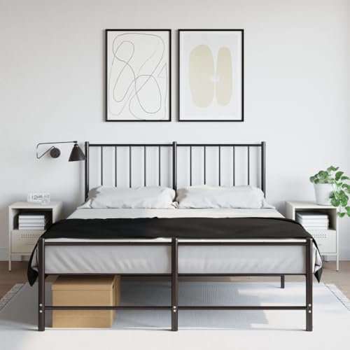 LVHUIDEH Nachttische 2er Set Weiß 36x39x50,5 cm Kaltgewalzter Stahl von LVHUIDEH