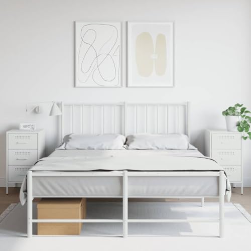 LVHUIDEH Nachttische 2er Set Weiß 36x39x68 cm Kaltgewalzter Stahl von LVHUIDEH
