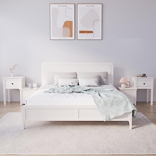 LVHUIDEH Nachttische 2er Set Weiß 79,5x38x65,5 cm Massivholz Kiefer LVHUIDEH Nachttische 2er Set Weiß 79,5x38x65,5 cm Massivholz Kiefer von LVHUIDEH