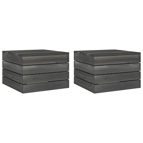 LVHUIDEH Palettentische 2er Set Kiefer Massivholz Dunkelgrau LVHUIDEH Palettentische 2er Set Kiefer Massivholz Dunkelgrau von LVHUIDEH