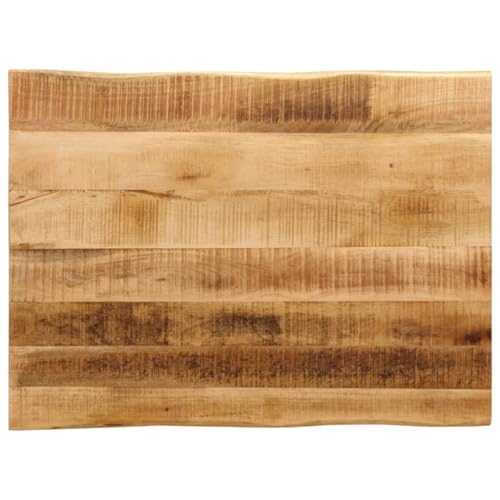 LVHUIDEH Rechteckig Tischplatte, Möbelplatte, Ersatztischplatte, Holzplatte, Arbeitsplatten, 90 x 60 x 2.5 cm, Raues Mango Massivholz von LVHUIDEH