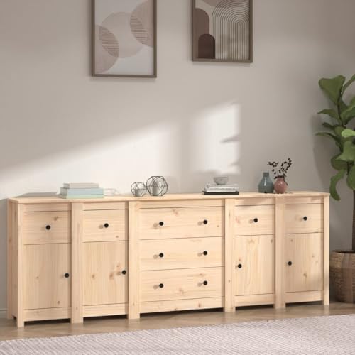 LVHUIDEH Sideboard, Beistellschrank, Aufbewahrungsschrank, Buffetschrank für Wohnzimmer Esszimmer Flur, Langlebig und Robust, 230x35x80 cm, Massivholz Kiefer LVHUIDEH Sideboard, Beistellschrank, Aufbewahrungsschrank, Buffetschrank für Wohnzimmer Esszimmer Flur, Langlebig und Robust, 230x35x80 cm, Massivholz Kiefer von LVHUIDEH