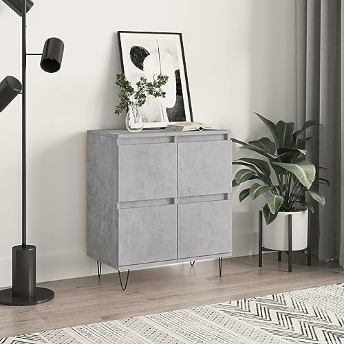 LVHUIDEH Sideboard, Beistellschrank, Aufbewahrungsschrank, Buffetschrank für Wohnzimmer Esszimmer Flur, Langlebig und Robust, BetonGrau, 60x35x70 cm, Holzwerkstoff LVHUIDEH Sideboard, Beistellschrank, Aufbewahrungsschrank, Buffetschrank für Wohnzimmer Esszimmer Flur, Langlebig und Robust, BetonGrau, 60x35x70 cm, Holzwerkstoff von LVHUIDEH