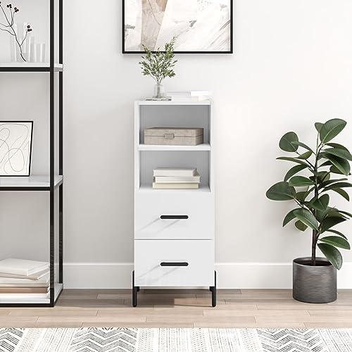 LVHUIDEH Sideboard, Beistellschrank, Aufbewahrungsschrank, Buffetschrank für Wohnzimmer Esszimmer Flur, Langlebig und Robust, Hochglanz-Weiß, 34,5x34x90 cm, Holzwerkstoff LVHUIDEH Sideboard, Beistellschrank, Aufbewahrungsschrank, Buffetschrank für Wohnzimmer Esszimmer Flur, Langlebig und Robust, Hochglanz-Weiß, 34,5x34x90 cm, Holzwerkstoff von LVHUIDEH