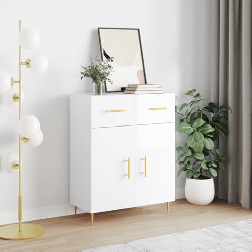 LVHUIDEH Sideboard, Beistellschrank, Aufbewahrungsschrank, Buffetschrank für Wohnzimmer Esszimmer Flur, Langlebig und Robust, Hochglanz-Weiß, 69,5x34x90 cm, Holzwerkstoff LVHUIDEH Sideboard, Beistellschrank, Aufbewahrungsschrank, Buffetschrank für Wohnzimmer Esszimmer Flur, Langlebig und Robust, Hochglanz-Weiß, 69,5x34x90 cm, Holzwerkstoff von LVHUIDEH