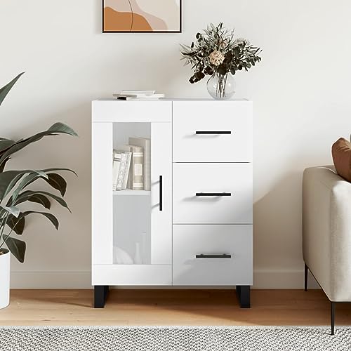 LVHUIDEH Sideboard, Beistellschrank, Aufbewahrungsschrank, Buffetschrank für Wohnzimmer Esszimmer Flur, Langlebig und Robust, Hochglanz-Weiß, 69,5x34x90 cm, Holzwerkstoff LVHUIDEH Sideboard, Beistellschrank, Aufbewahrungsschrank, Buffetschrank für Wohnzimmer Esszimmer Flur, Langlebig und Robust, Hochglanz-Weiß, 69,5x34x90 cm, Holzwerkstoff von LVHUIDEH