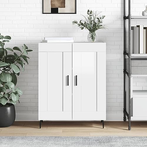 LVHUIDEH Sideboard, Beistellschrank, Aufbewahrungsschrank, Buffetschrank für Wohnzimmer Esszimmer Flur, Langlebig und Robust, Hochglanz-Weiß, 69,5x34x90 cm, Holzwerkstoff LVHUIDEH Sideboard, Beistellschrank, Aufbewahrungsschrank, Buffetschrank für Wohnzimmer Esszimmer Flur, Langlebig und Robust, Hochglanz-Weiß, 69,5x34x90 cm, Holzwerkstoff von LVHUIDEH
