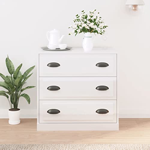 LVHUIDEH Sideboard, Beistellschrank, Aufbewahrungsschrank, Buffetschrank für Wohnzimmer Esszimmer Flur, Langlebig und Robust, Hochglanz-Weiß, 70x35,5x67,5 cm, Holzwerkstoff LVHUIDEH Sideboard, Beistellschrank, Aufbewahrungsschrank, Buffetschrank für Wohnzimmer Esszimmer Flur, Langlebig und Robust, Hochglanz-Weiß, 70x35,5x67,5 cm, Holzwerkstoff von LVHUIDEH