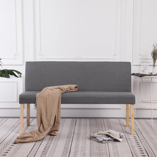LVHUIDEH Sitzbank mit Rückenlehne, Robust, Hochwertiges Polsterbank, Flurbank, Bank für Eingang Flur Wohnzimmer, 139.5 x 54 x 85.5 cm, Polyester von LVHUIDEH
