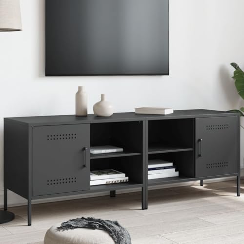 LVHUIDEH TV-Schränke 2er Set Schwarz 68x39x50,5 cm Stahl von LVHUIDEH