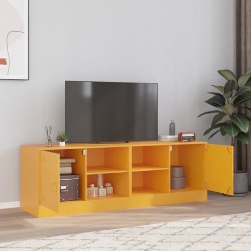 LVHUIDEH TV-Schränke 2er Set Senfgelb 67x39x44 cm Stahl von LVHUIDEH