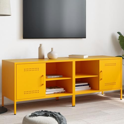 LVHUIDEH TV-Schränke 2er Set Senfgelb 68x39x50,5 cm Stahl von LVHUIDEH