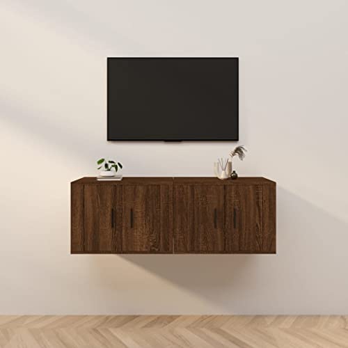 LVHUIDEH TV-Wandschränke 2er Set Braun Eichen-Optik 57x34,5x40 cm LVHUIDEH TV-Wandschränke 2er Set Braun Eichen-Optik 57x34,5x40 cm von LVHUIDEH