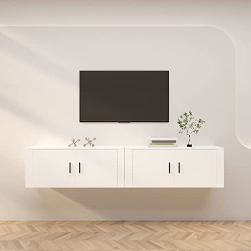 LVHUIDEH TV-Wandschränke 2er Set Weiß 100x34,5x40 cm LVHUIDEH TV-Wandschränke 2er Set Weiß 100x34,5x40 cm von LVHUIDEH