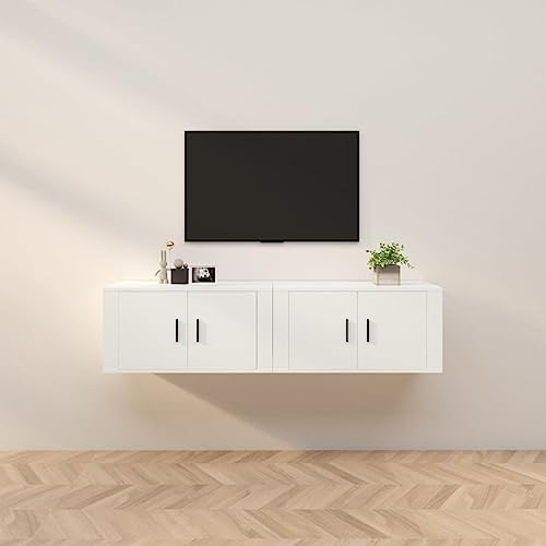 LVHUIDEH TV-Wandschränke 2er Set Weiß 80x34,5x40 cm LVHUIDEH TV-Wandschränke 2er Set Weiß 80x34,5x40 cm von LVHUIDEH