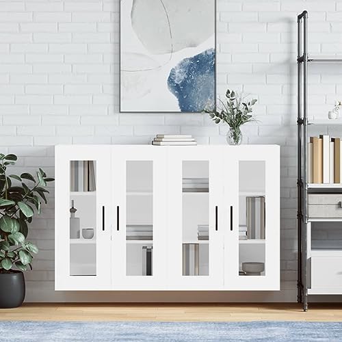LVHUIDEH Wandschränke 2er Set, Weiß, Holzwerkstoff von LVHUIDEH