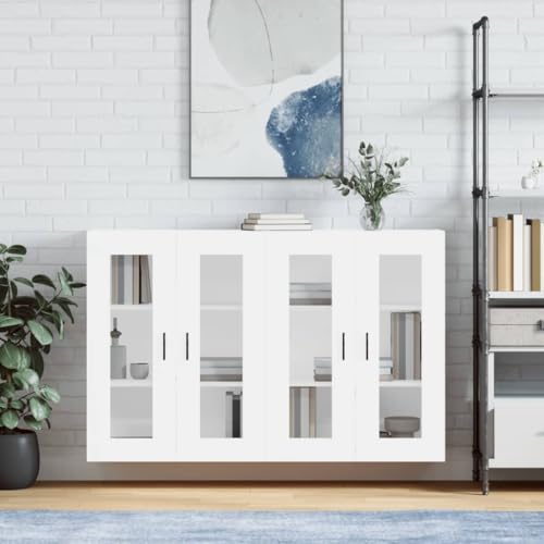 LVHUIDEH Wandschränke 2er Set, Weiß, Holzwerkstoff von LVHUIDEH