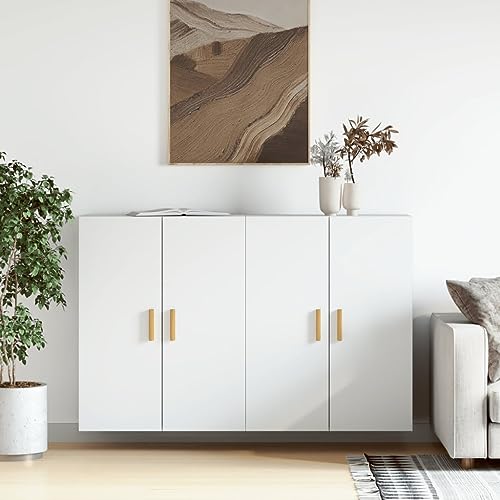 LVHUIDEH Wandschränke 2er Set, Weiß, Holzwerkstoff von LVHUIDEH