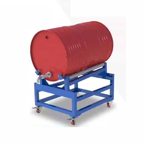LVLDAWA Fasshalterung Stahl-Fassständer Mit Rädern Hochleistungs-Fasshalterung Für Werkstätten, Fabriken Und Garagen(81x66X60CM) von LVLDAWA