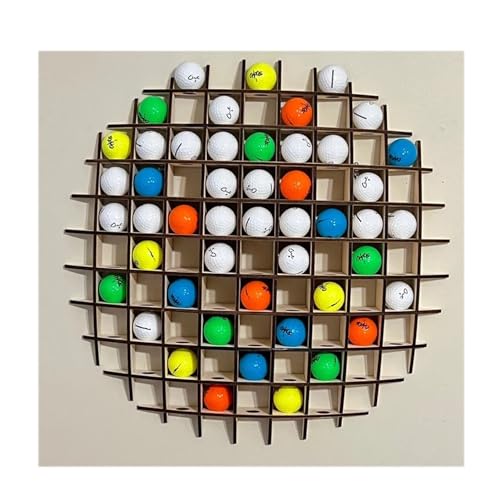 LVLDAWA Golf Display Ball Rack, Massivholz Vintage-Wand-Golfball-Vitrine, Hängendes Wandregal Für Küche Und Büro (Farbe : Braun, Größe : 58.5cm-2pcs) von LVLDAWA