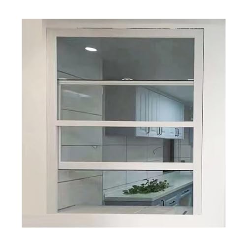 LVLDAWA Schiebefenster, Esszimmer Mit Schiebefenstern Mit Gehärtetem Glas, Unterputz-Horizontal-Schiebefenster Für Scheunen, Garagen(Größe:95X80CM) von LVLDAWA